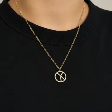Stephanie Gottlieb Vault Sale: "NYC" Small Diamond Pave Gold Hidden Initial Necklace | Thumbnail 2 Stephanie Gottlieb Vault Sale: "NYC" Small Diamond Pave Gold Hidden Initial Necklace | Thumbnail 2