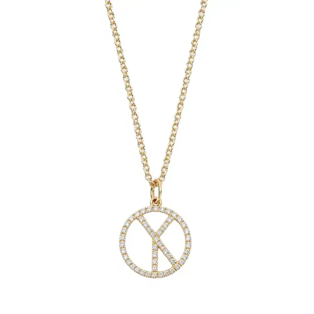 Stephanie Gottlieb Vault Sale: "NYC" Small Diamond Pave Gold Hidden Initial Necklace