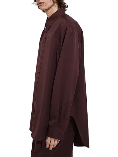 Bottega Veneta Men's Wool Oversized Button-Front Shirt | Thumbnail 3
