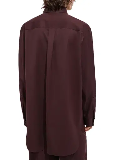Bottega Veneta Men's Wool Oversized Button-Front Shirt | Thumbnail 4