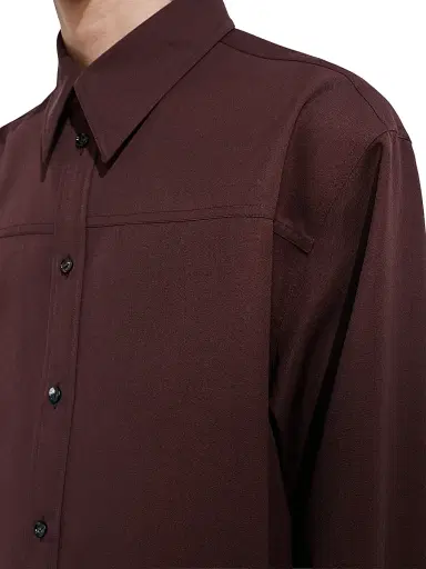Bottega Veneta Men's Wool Oversized Button-Front Shirt | Thumbnail 5