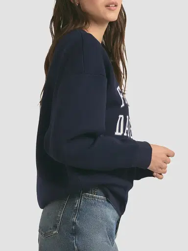 Favorite Daughter Women's Collegiate Cotton-Blend Sweatshirt - Navy - Size XS | Thumbnail 5 Favorite Daughter Women's Collegiate Cotton-Blend Sweatshirt - Navy - Size XS | Thumbnail 5