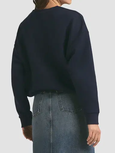 Favorite Daughter Women's Collegiate Cotton-Blend Sweatshirt - Navy - Size XS | Thumbnail 6 Favorite Daughter Women's Collegiate Cotton-Blend Sweatshirt - Navy - Size XS | Thumbnail 6