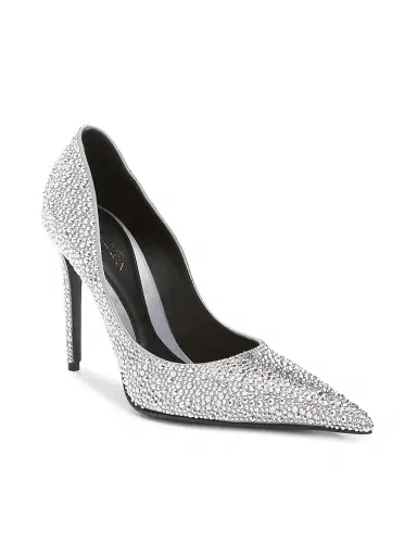 Alexander McQueen Women's Skull 105MM Rhinestone Pumps - Silver - Size 6.5 | Thumbnail 2