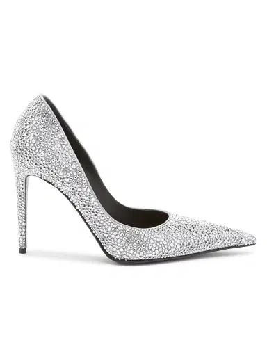 Alexander McQueen Women's Skull 105MM Rhinestone Pumps - Silver - Size 6.5 | Thumbnail 1