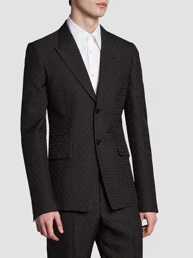 Alexander McQueen Men's Skull Jacquard Single-Breasted Jacket | Thumbnail 4 Alexander McQueen Men's Skull Jacquard Single-Breasted Jacket | Thumbnail 4