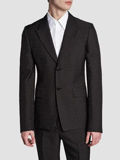 Alexander McQueen Men's Skull Jacquard Single-Breasted Jacket | Thumbnail 6 Alexander McQueen Men's Skull Jacquard Single-Breasted Jacket | Thumbnail 6