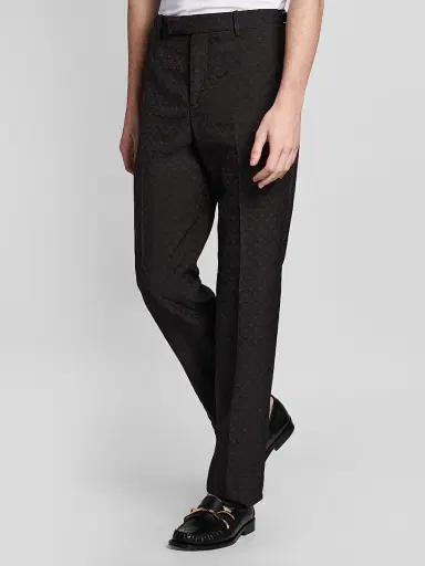 Alexander McQueen Men's Skull Jacquard Trousers - Brown - Size 40 | Thumbnail 4 Alexander McQueen Men's Skull Jacquard Trousers - Brown - Size 40 | Thumbnail 4