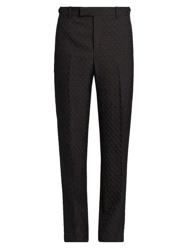 McQueen Men's Skull Jacquard Trousers - Brown