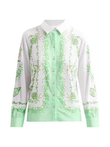 Lilly Pulitzer Women's Koko Resort Button-Front Shirt | Thumbnail 1 Lilly Pulitzer Women's Koko Resort Button-Front Shirt | Thumbnail 1