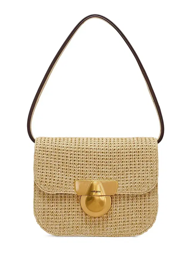 Cult Gaia Women's Tazia Woven Raffia Shoulder Bag - Natural