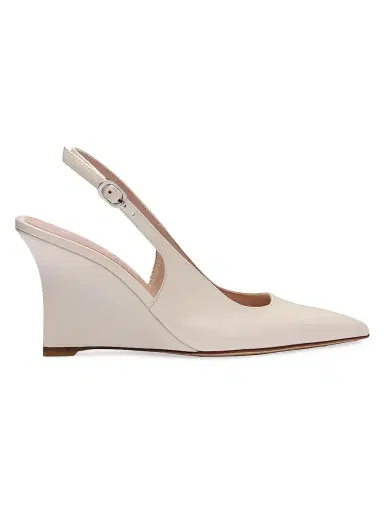 Stuart Weitzman Women's Vinnie 85MM Leather Wedge Slingback Pumps | Thumbnail 1 Stuart Weitzman Women's Vinnie 85MM Leather Wedge Slingback Pumps | Thumbnail 1