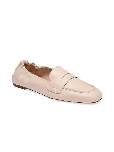 Stuart Weitzman Women's Bryant Leather Penny Loafers - Linen - Size 9.5 | Thumbnail 2