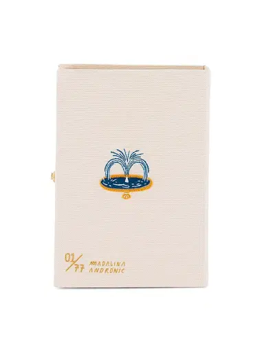 Olympia Le-Tan Women's Versailles Hand-Embroidered Book Clutch - Bosco | Thumbnail 4