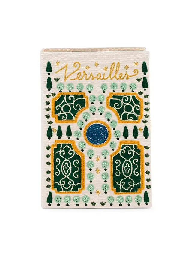 Olympia Le Tan Women's Versailles Hand-Embroidered Book Clutch - Bosco