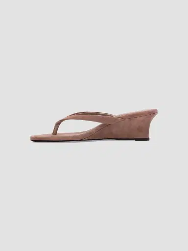 Black Suede Studio Women's Easy 50MM Wedge Sandals | Thumbnail 4 Black Suede Studio Women's Easy 50MM Wedge Sandals | Thumbnail 4