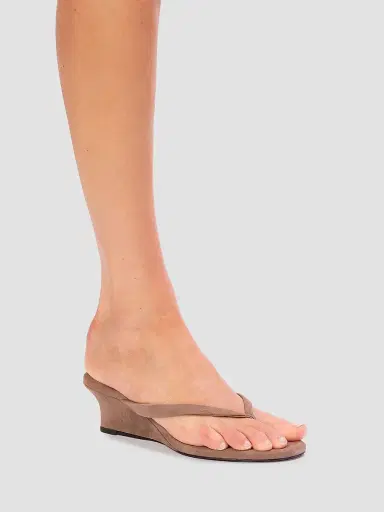 Black Suede Studio Women's Easy 50MM Wedge Sandals | Thumbnail 6 Black Suede Studio Women's Easy 50MM Wedge Sandals | Thumbnail 6