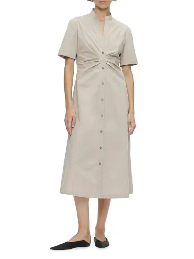 CALLAS MILANO Women's Noor Long Shirt Dress - Safari - Size 8 | Thumbnail 2