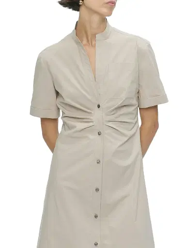 CALLAS MILANO Women's Noor Long Shirt Dress - Safari - Size 8 | Thumbnail 4