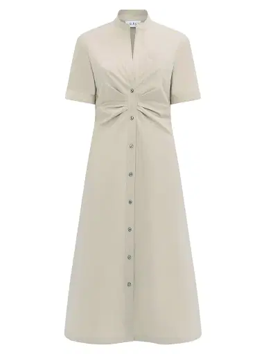 CALLAS MILANO Women's Noor Long Shirt Dress - Safari - Size 8 | Thumbnail 1