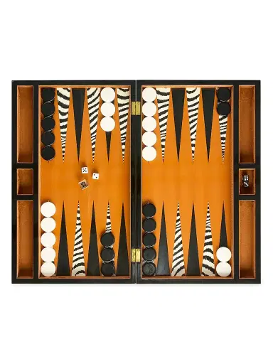 Jonathan Adler Zebra Lacquer Backgammon Set | Thumbnail 1