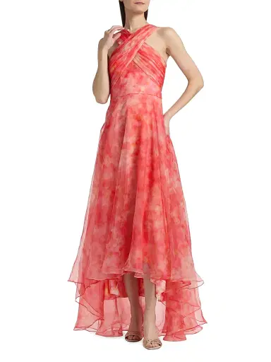 THEIA Women's Athena Organza High-Low Gown | Thumbnail 3 THEIA Women's Athena Organza High-Low Gown | Thumbnail 3