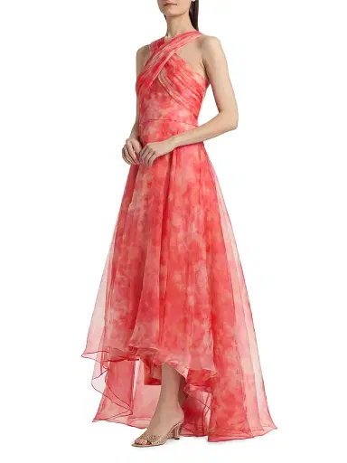 THEIA Women's Athena Organza High-Low Gown | Thumbnail 4 THEIA Women's Athena Organza High-Low Gown | Thumbnail 4