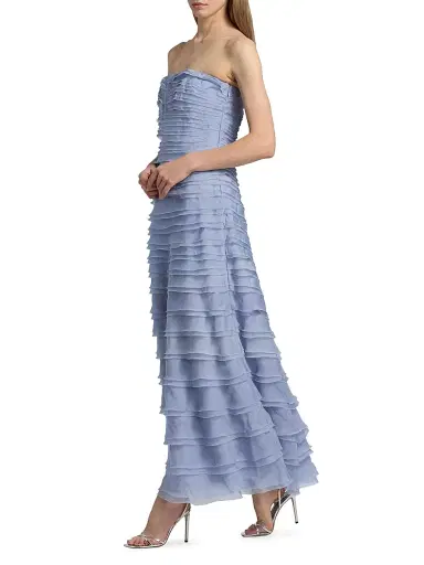 Amur Women's Pepper Strapless Layered Gown - Moonjelly Glow - Size 6 | Thumbnail 2 Amur Women's Pepper Strapless Layered Gown - Moonjelly Glow - Size 6 | Thumbnail 2