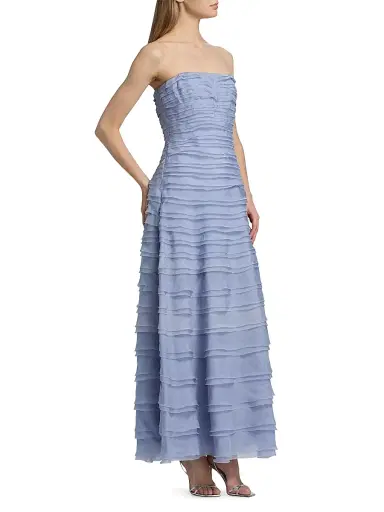 Amur Women's Pepper Strapless Layered Gown - Moonjelly Glow - Size 6 | Thumbnail 4 Amur Women's Pepper Strapless Layered Gown - Moonjelly Glow - Size 6 | Thumbnail 4