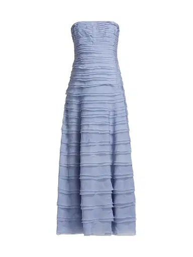 Amur Women's Pepper Strapless Layered Gown - Moonjelly Glow - Size 6 | Thumbnail 1 Amur Women's Pepper Strapless Layered Gown - Moonjelly Glow - Size 6 | Thumbnail 1
