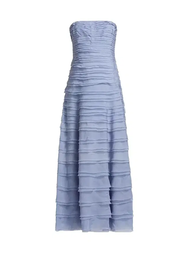 AMUR Women's Pepper Strapless Layered Gown - Moonjelly Glow