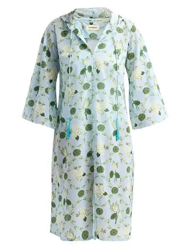VERANDAH Women's Ammama Villa Hooded Cover-Up Dress - Ice Blue - Size XL | Thumbnail 1
