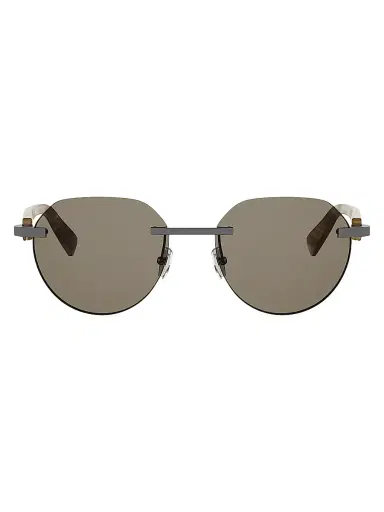 BVLGARI Men's Octo 56MM Round Sunglasses - Matte Dark Ruthenium Brown | Thumbnail 2 BVLGARI Men's Octo 56MM Round Sunglasses - Matte Dark Ruthenium Brown | Thumbnail 2