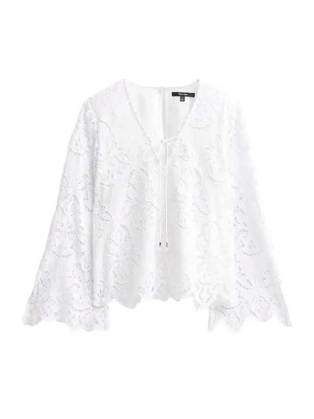 Toccin Women's Halina Broderie Anglaise Tieneck Blouse - Optic