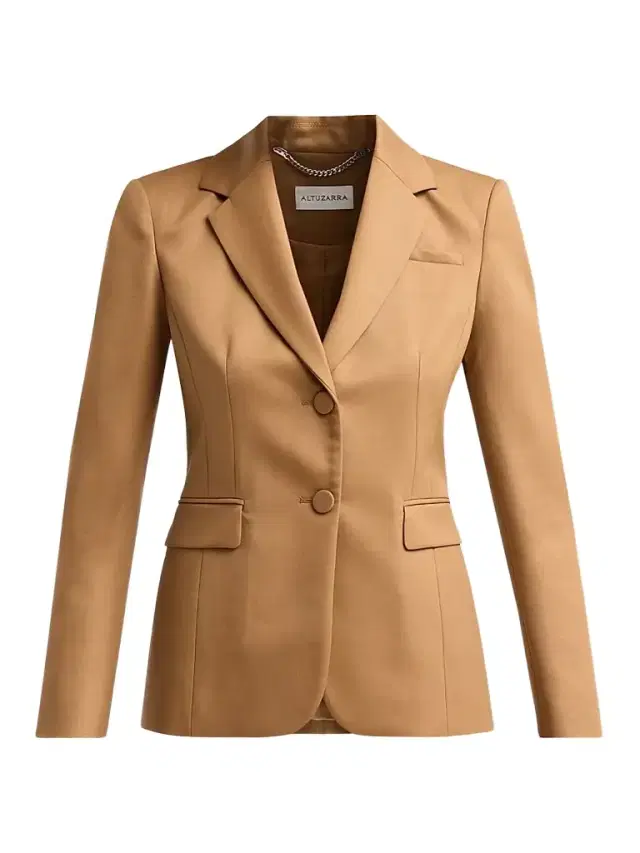 Women's Fenice Single-Breasted Jacket - Saddle