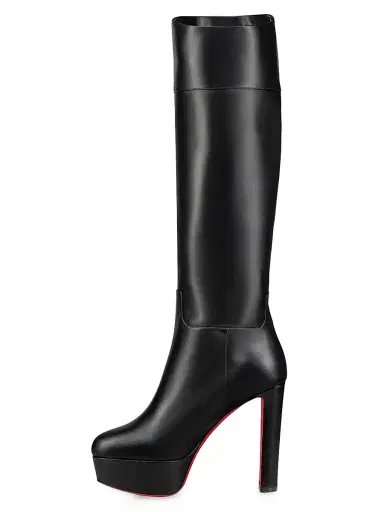 Christian Louboutin Women's Loo Botta Alta 130MM Leather Boots - Black - Size 9 | Thumbnail 3 Christian Louboutin Women's Loo Botta Alta 130MM Leather Boots - Black - Size 9 | Thumbnail 3