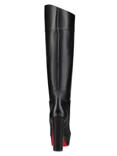 Christian Louboutin Women's Loo Botta Alta 130MM Leather Boots - Black - Size 9 | Thumbnail 4 Christian Louboutin Women's Loo Botta Alta 130MM Leather Boots - Black - Size 9 | Thumbnail 4