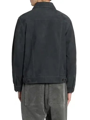 OFFICINE GÉNÉRALE Men's Liam Suede Jacket - Faded Black - Size XXL | Thumbnail 5