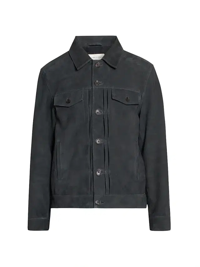 Officine Générale Men's Liam Suede Jacket - Faded Black