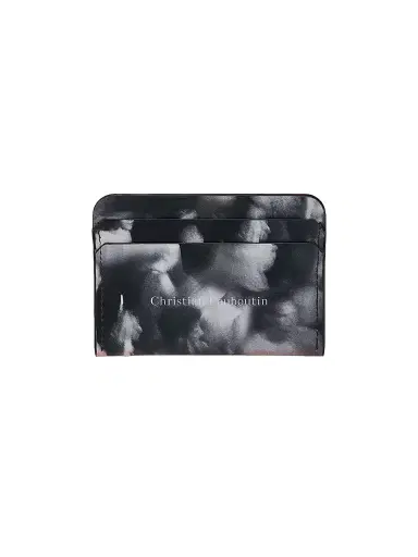 Christian Louboutin Men's Canopy Card Case - Black White | Thumbnail 1 Christian Louboutin Men's Canopy Card Case - Black White | Thumbnail 1