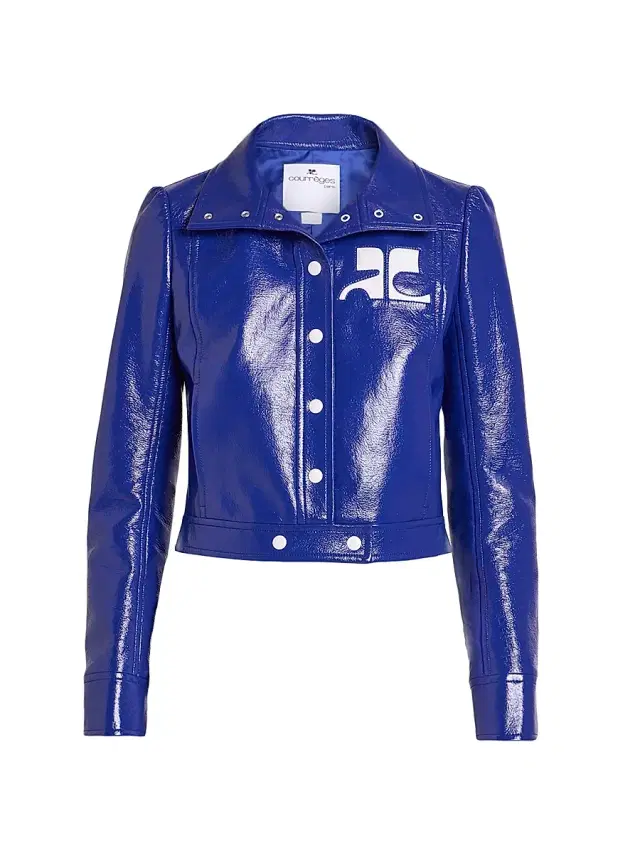 Courreges Women's Vinyle Reedition Jacket - Mineral Blue