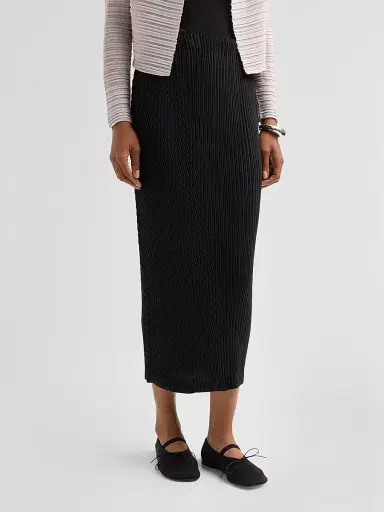 Issey Miyake Women's Box Pleats Midi Skirt - Black - Size Small | Thumbnail 4 Issey Miyake Women's Box Pleats Midi Skirt - Black - Size Small | Thumbnail 4