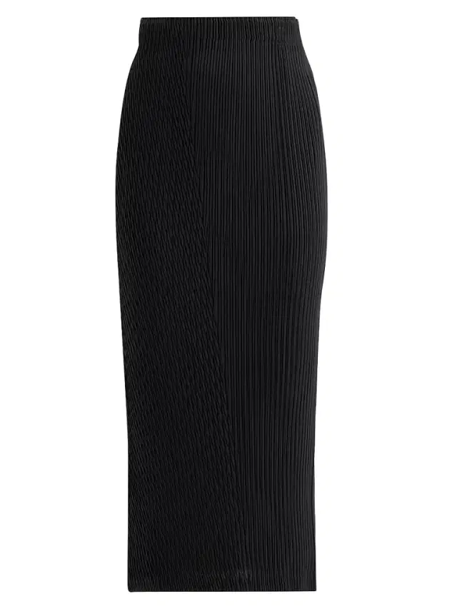 Issey Miyake Women's Box Pleats Midi Skirt - Black