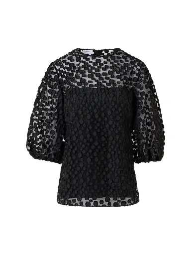 Akris punto Women's Polka Dot Cotton-Blend Top - Black - Size 16 | Thumbnail 1