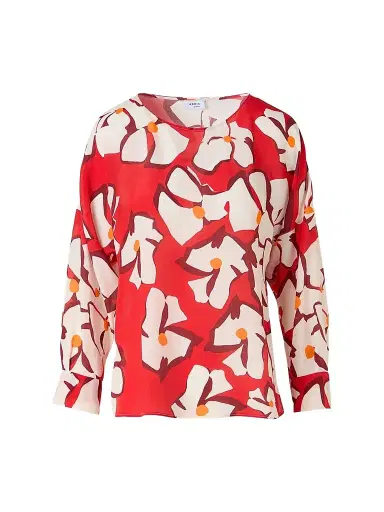 Akris punto Women's Abstract Floral Silk Blouse | Thumbnail 1 Akris punto Women's Abstract Floral Silk Blouse | Thumbnail 1