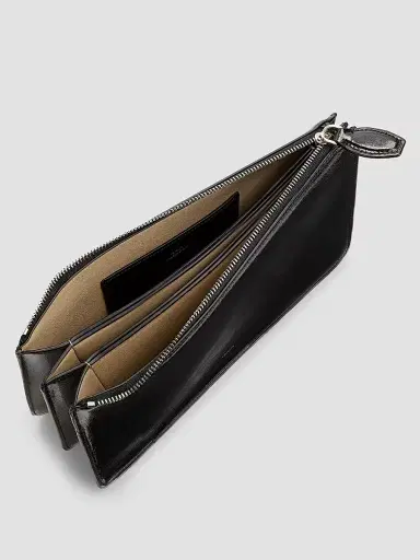 TOTEME Women's Threefold Naplack Leather Clutch - Black | Thumbnail 4