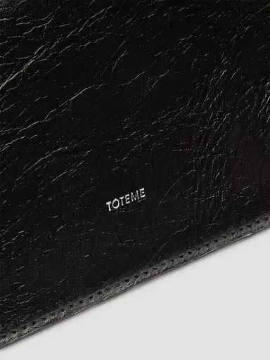 TOTEME Women's Threefold Naplack Leather Clutch - Black | Thumbnail 6
