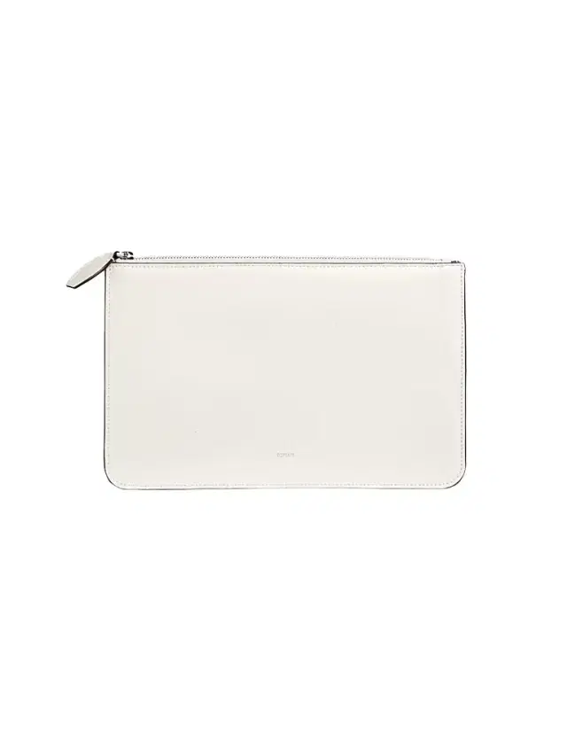 Women's Threefold Naplack Leather Clutch - Off White