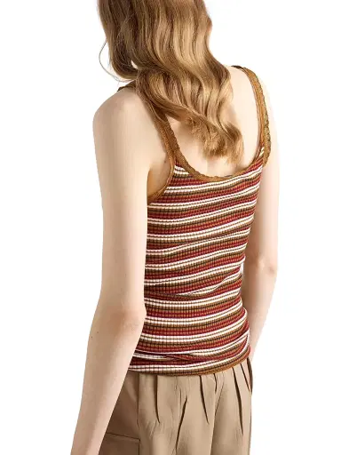 Prada Women's Striped Cotton Top | Thumbnail 4 Prada Women's Striped Cotton Top | Thumbnail 4