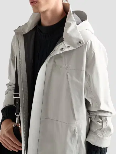 Prada Men's Technical Fabric Jacket - Beige Khaki | Thumbnail 4 Prada Men's Technical Fabric Jacket - Beige Khaki | Thumbnail 4